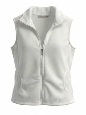WHITE FLEECE VEST